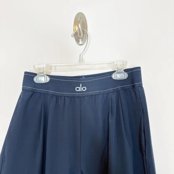 Alo Suit Up Wide Leg Trouser Navy Blue XS - Picture 3 of 6